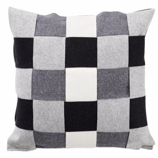 Twist Grey 45x45cm Merino Wool Cushion Cover