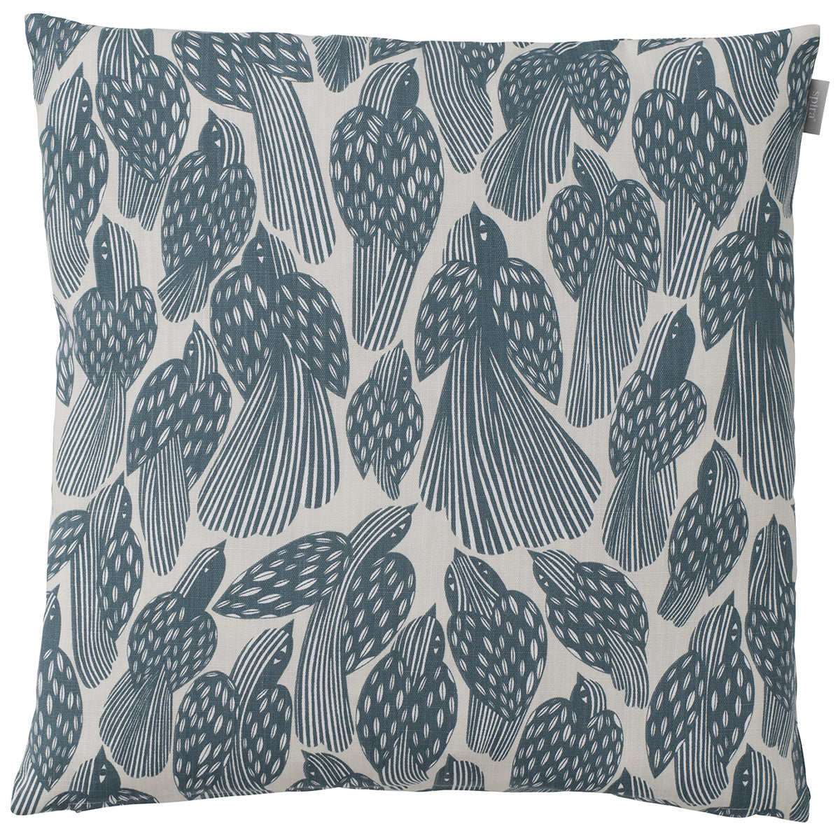 Birds Dusty Blue 47x47cm Cotton Cushion Cover