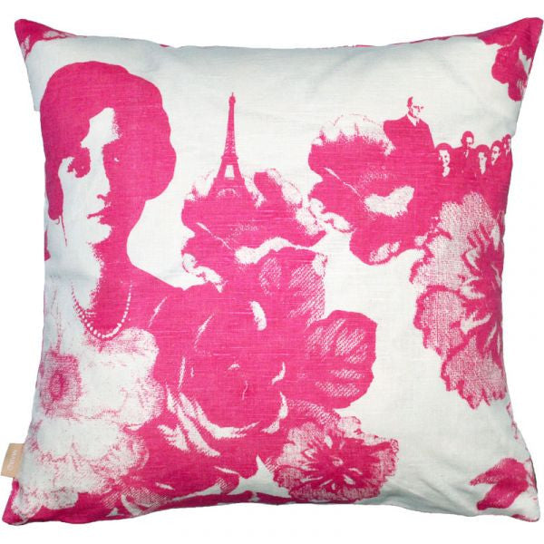 Mademoiselle Pink 48x48cm Linen/Cotton Cushion Cover