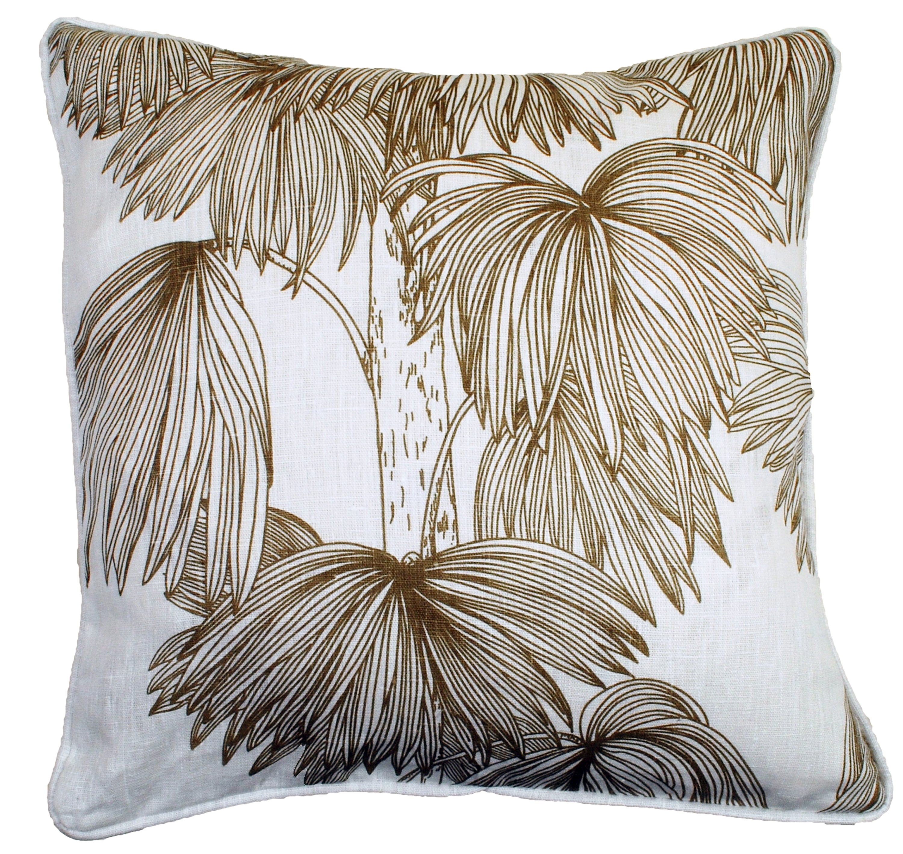 Palma Nougat 48x48cm Linen Cushion Cover