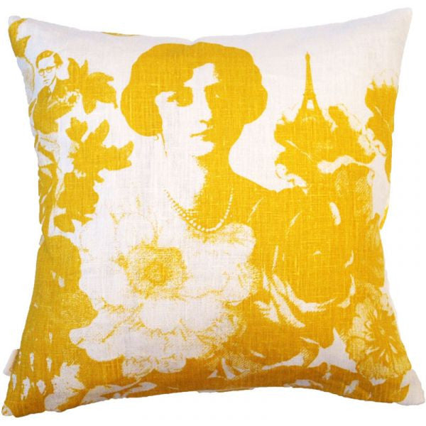 Mademoiselle Yellow 48x48cm Linen/Cotton Cushion Cover