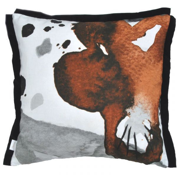Styvmorsvial Grey 48x48cm Linen/Cotton Cushion Cover
